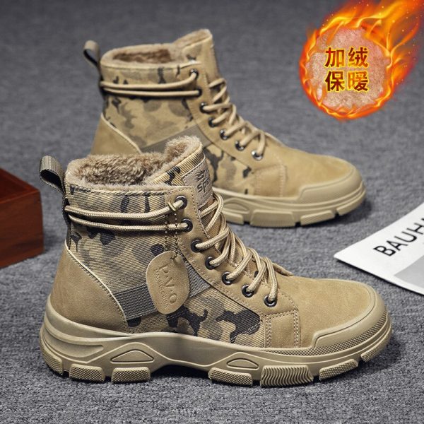 Sepatu Bot Militer untuk Pria, Sepatu Bot Militer Kamuflase Gurun, Sepatu Kets Leher Tinggi, Sepatu Kerja Antiselip untuk Pria 2022 - Image 6