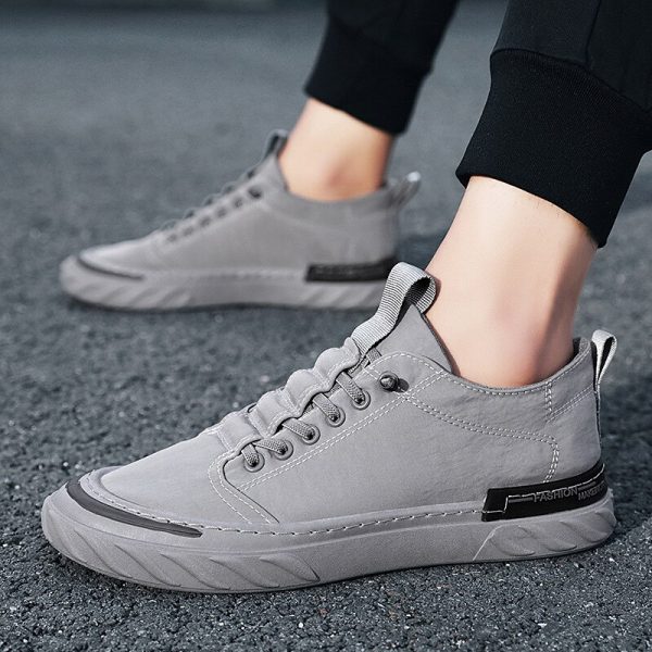 Sepatu Kanvas Kain Sutra Es Sneakers Pria Musim Panas 2022 Loafer Datar Pria Slip On Bersirkulasi Sepatu Kasual Fashion Musim Semi - Image 6