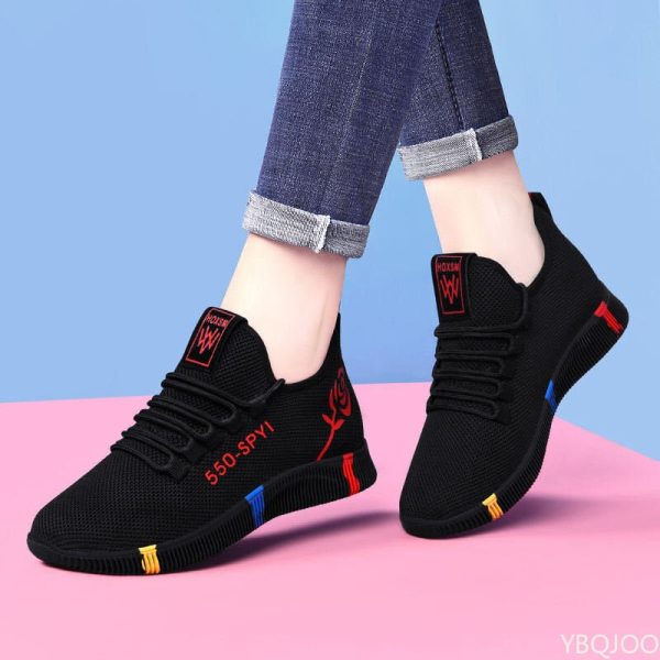 Sepatu untuk Wanita Sepatu Tenis Luar Ruangan Kasual Olahraga Sneakers Ringan Antiselip Bersirkulasi Sepatu Jalan Kaki Lembut Zapatillas Mujer - Image 5