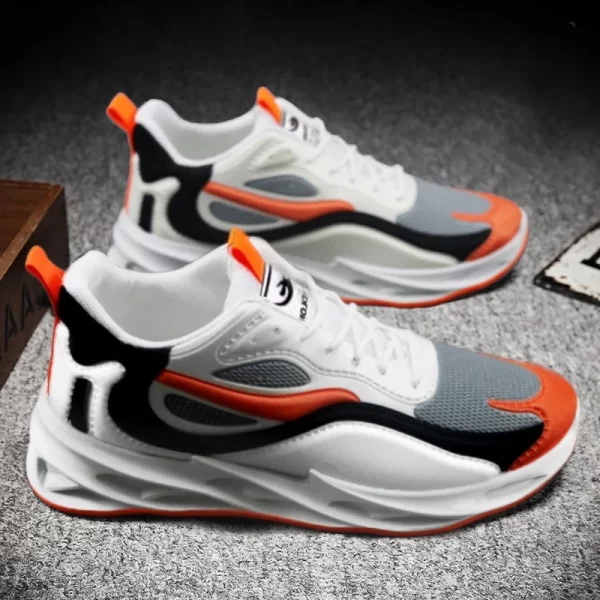 New Trendy Men's Sports Shoes Cushion Running Sneakers Outdoor Leisure Walking Jogging Trainers Soft Sole Breathable Footwear - Image 4