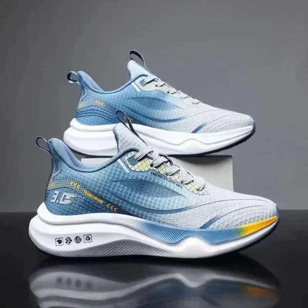 2024 Spring and Summer New Flying Woven Shoes Trendy Casual Fashion Lightweight Exercise Running Shoes Men's Soft Bottom Shoes