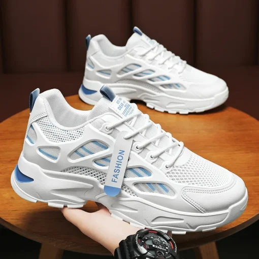 Men's Sneakers Mesh Breathable Casual Shoes Outdoor Running Shoes for Men Quality Leather Luxury Designer Platform Shoes Sneaker - Image 3