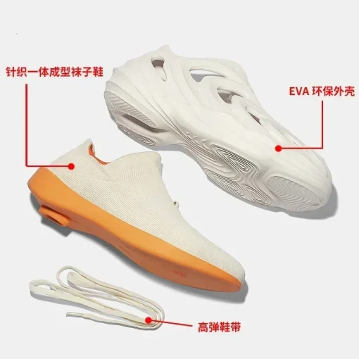 Men Sneakers for Men Casual Detachable Cavity Socks Shoes Tennis Outdoor Sandals Beach Shoes Trendy Fashion Loafer Shoes 2023New - Image 2