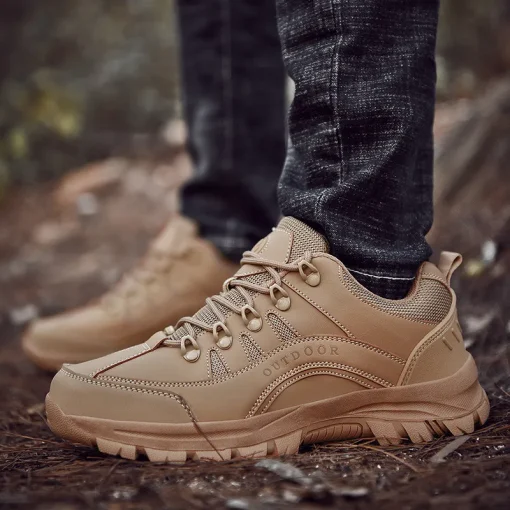 Hot Sale Fashion Balck Work Shoes Trainers Men Non-slip Men's Outdoor Shoes Plus Size 49 Hiking Shoes Zapatillas Trekking Hombre - Image 4