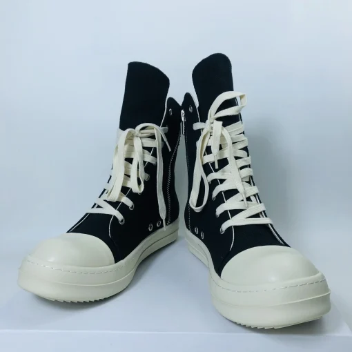Owen Seak Men High Top Shoes Casual Women Canvas Sneakers Lace Up Zip Luxury Autumn Flats Outdoor Designer Walking Shoes - Image 3