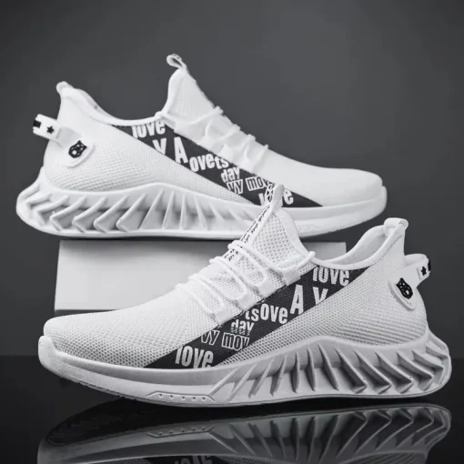 New Spring and Autumn Soft soled Running Men's Mesh Breathable Casual Sports Shoes Men's Coconut Trendy Shoes Men's Shoes - Image 2
