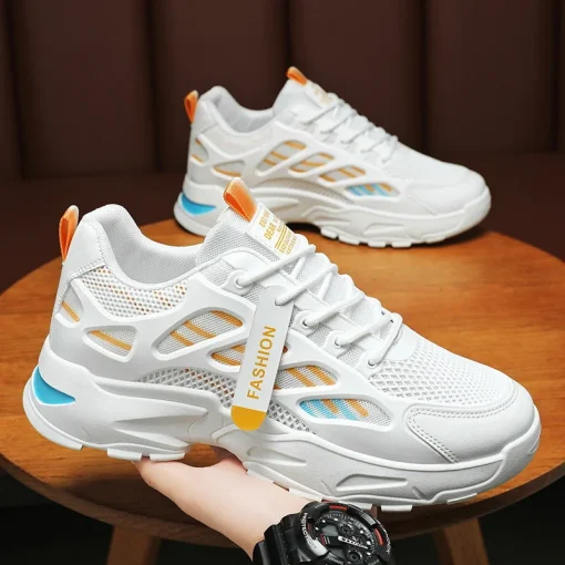 Men's Sneakers Mesh Breathable Casual Shoes Outdoor Running Shoes for Men Quality Leather Luxury Designer Platform Shoes Sneaker - Image 4