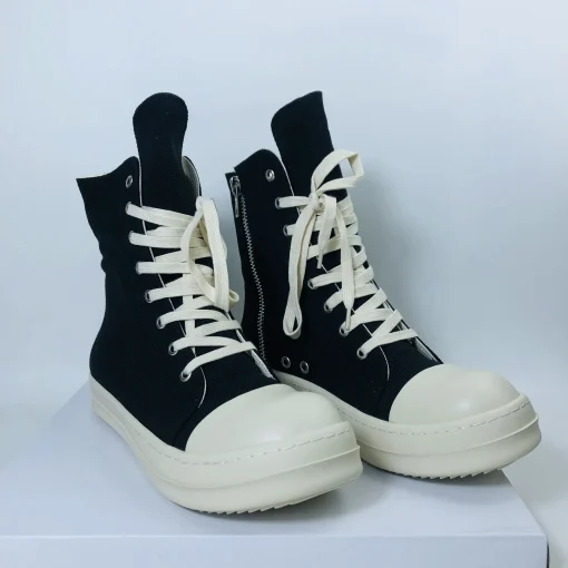 Owen Seak Men High Top Shoes Casual Women Canvas Sneakers Lace Up Zip Luxury Autumn Flats Outdoor Designer Walking Shoes - Image 5