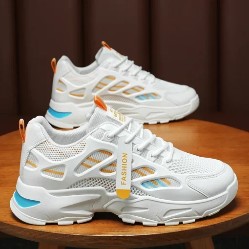 Men's Sneakers Mesh Breathable Casual Shoes Outdoor Running Shoes for Men Quality Leather Luxury Designer Platform Shoes Sneaker
