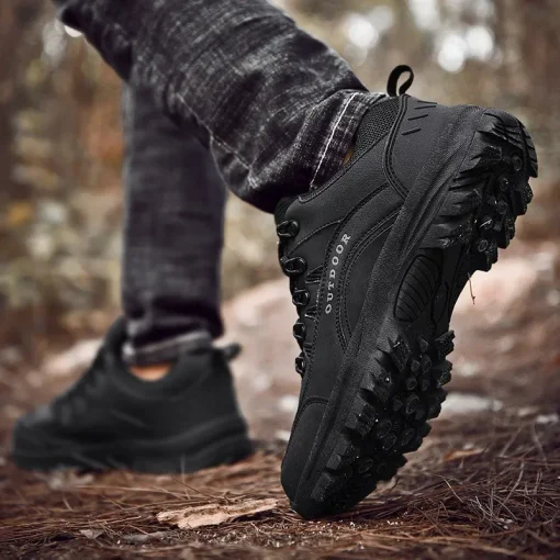 Hot Sale Fashion Balck Work Shoes Trainers Men Non-slip Men's Outdoor Shoes Plus Size 49 Hiking Shoes Zapatillas Trekking Hombre - Image 3