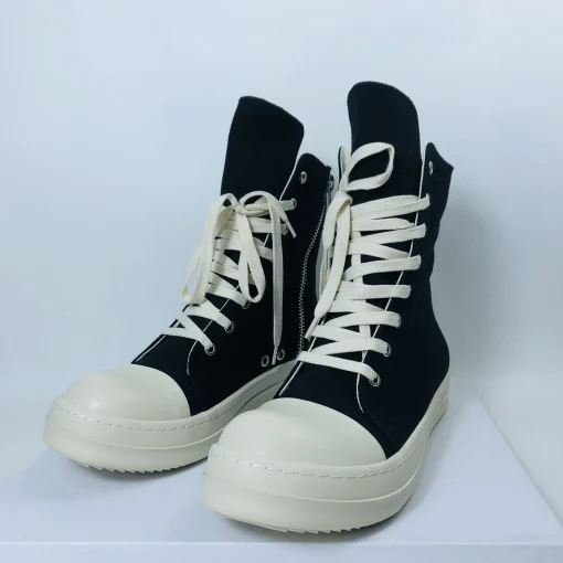 Owen Seak Men High Top Shoes Casual Women Canvas Sneakers Lace Up Zip Luxury Autumn Flats Outdoor Designer Walking Shoes - Image 4