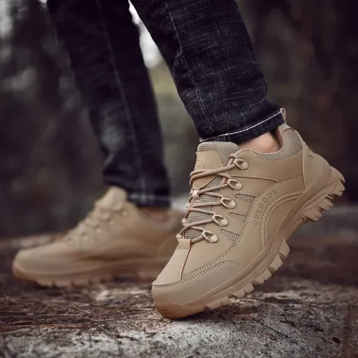 Hot Sale Fashion Balck Work Shoes Trainers Men Non-slip Men's Outdoor Shoes Plus Size 49 Hiking Shoes Zapatillas Trekking Hombre - Image 6