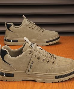 Men's Shoes 2026 Winter Breathable Men's Work Safety Shoes Lightweight Sports Sneakers Casual Workwear Style Thick-Soled Shoes